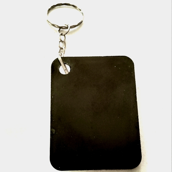 NEW Handmade Keychain Bag Tag! Steampunk Victorian Clock. Black & Aged Silver. - Picture 5 of 7